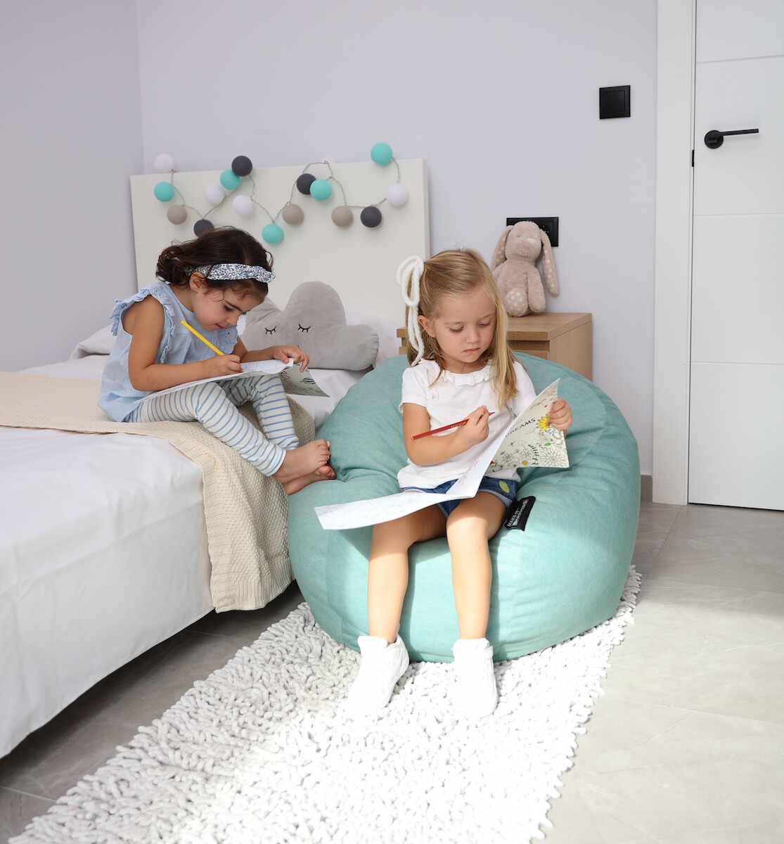 Il pouf come elemento principale nell'arredamento delle camere per bambini