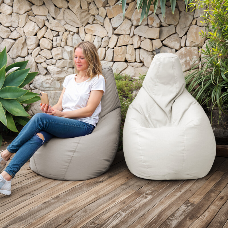 Pouf a pera da esterni per giardini e terrazze Happers Pouf a pera da esterno