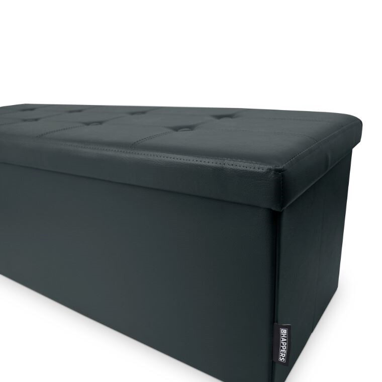 Panchina pouf contenitore. Contenitore interno imbottito e pieghevole in colore Grigio (7)