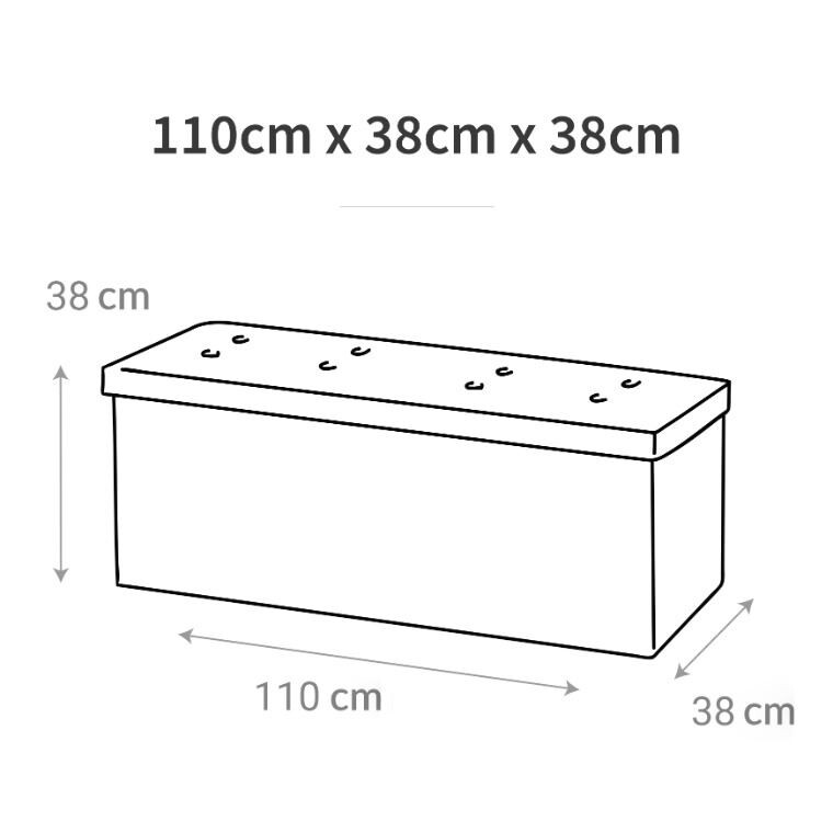 Panchina pouf contenitore. Contenitore interno imbottito e pieghevole in colore Grigio (9)