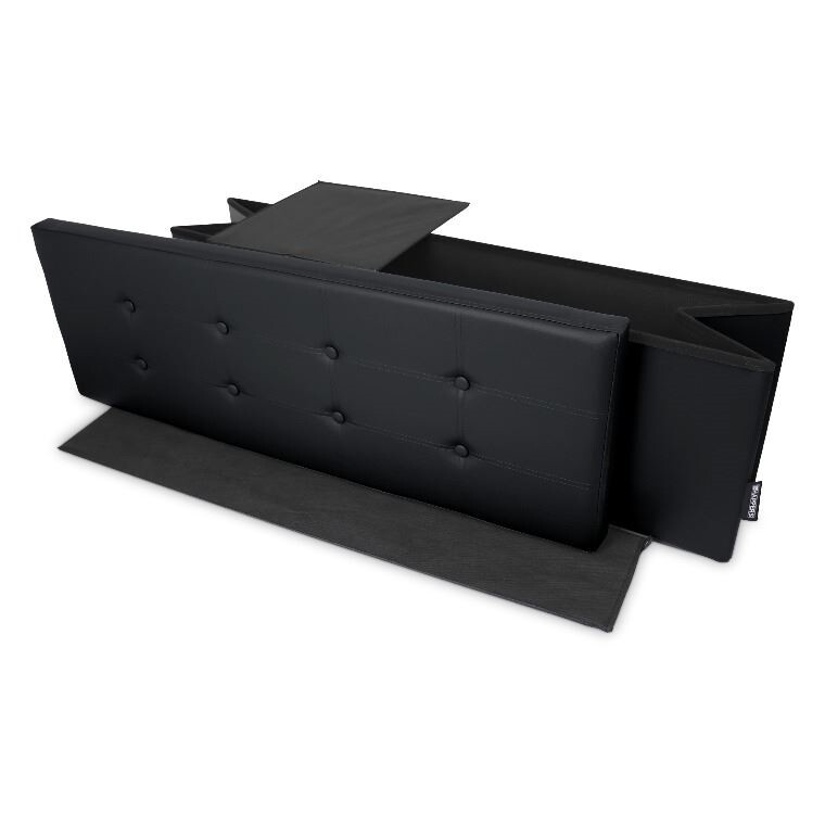 Panchina pouf contenitore. Contenitore interno imbottito e pieghevole in colore Nero (3)