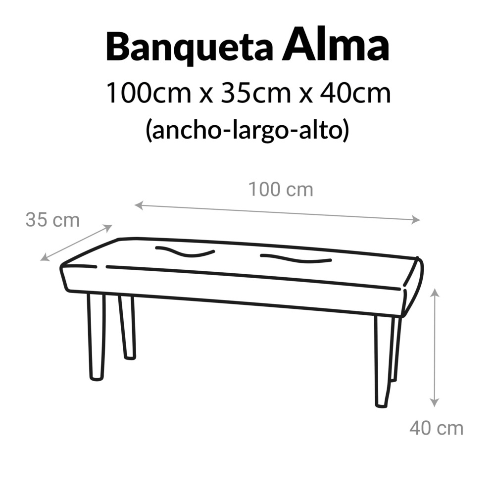 Banqueta de Madera de Pino Antracita (3)