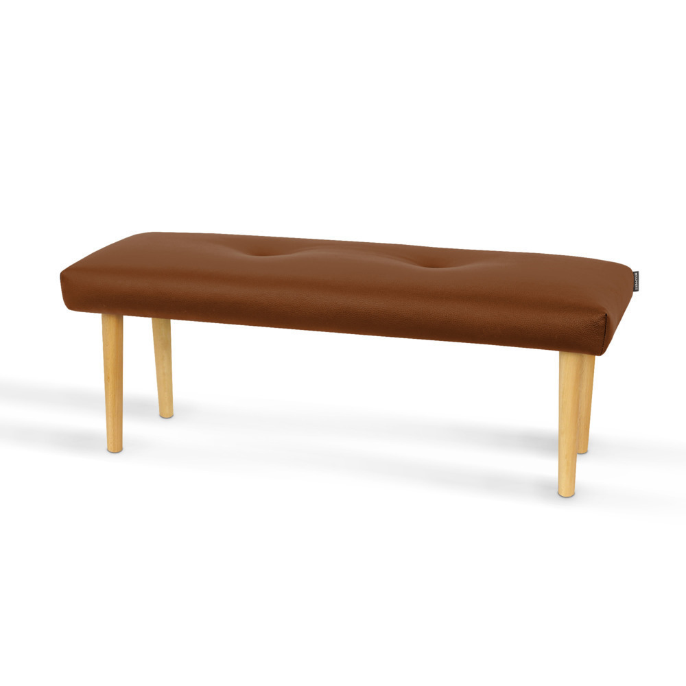 Banqueta de Madera de Pino Cuero ()
