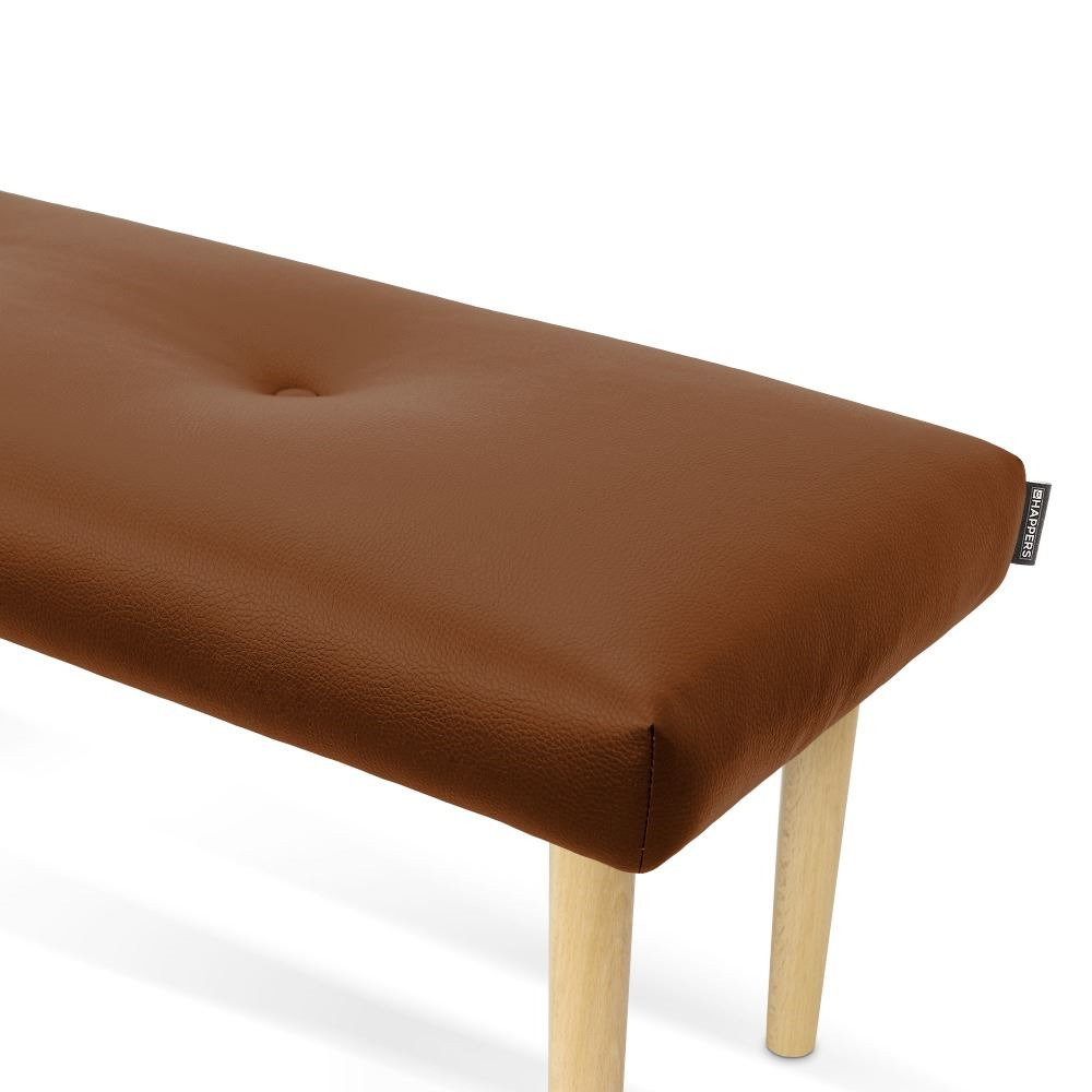 Banqueta de Madera de Pino Cuero (2)