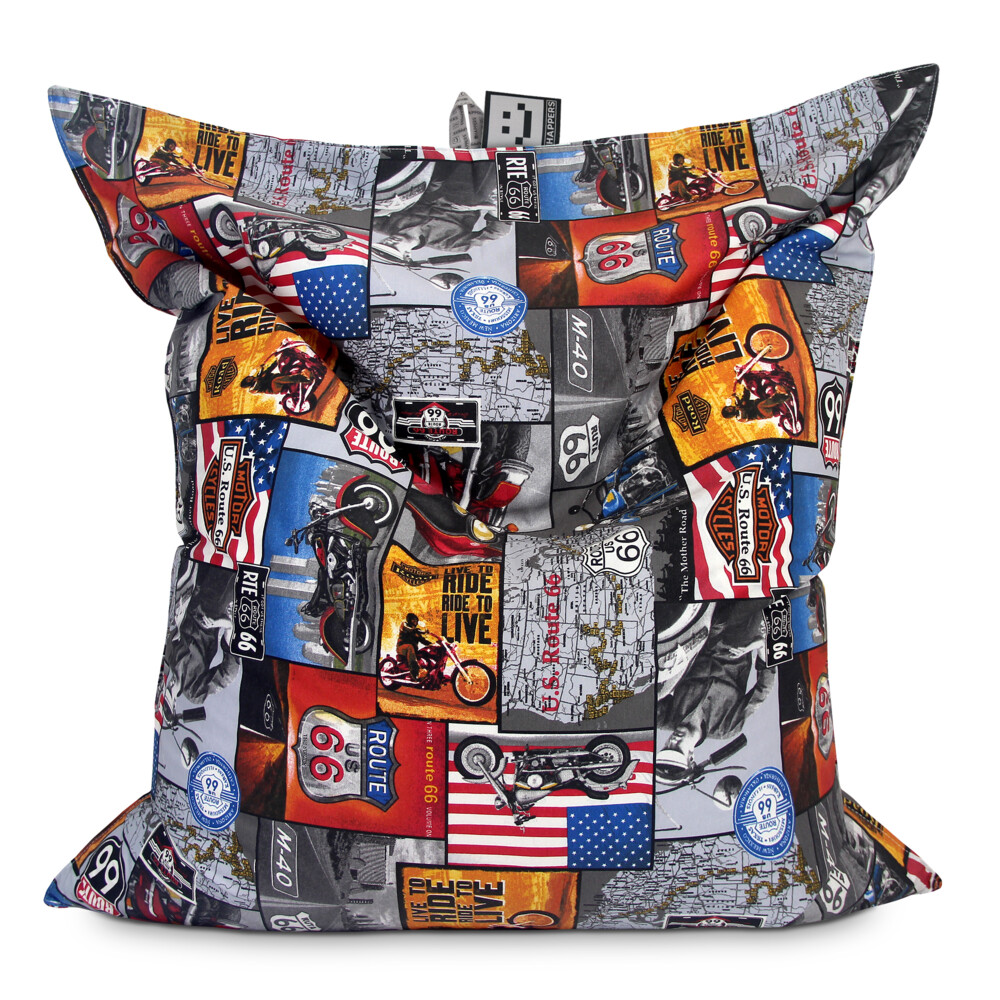 Big Pouf stampati Route 66 Happers ()