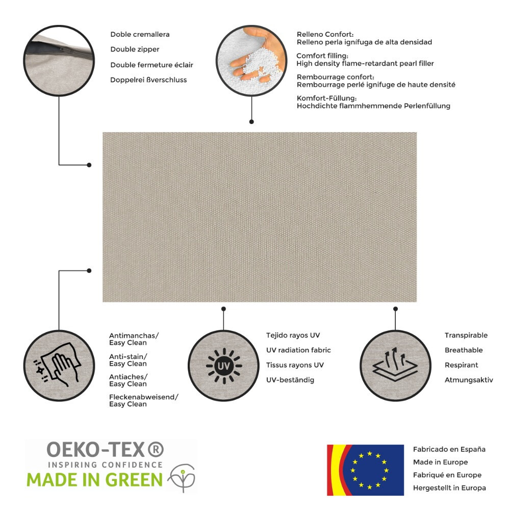 Big Pouf Naylim Opaco da interni o esterni Verde (3)