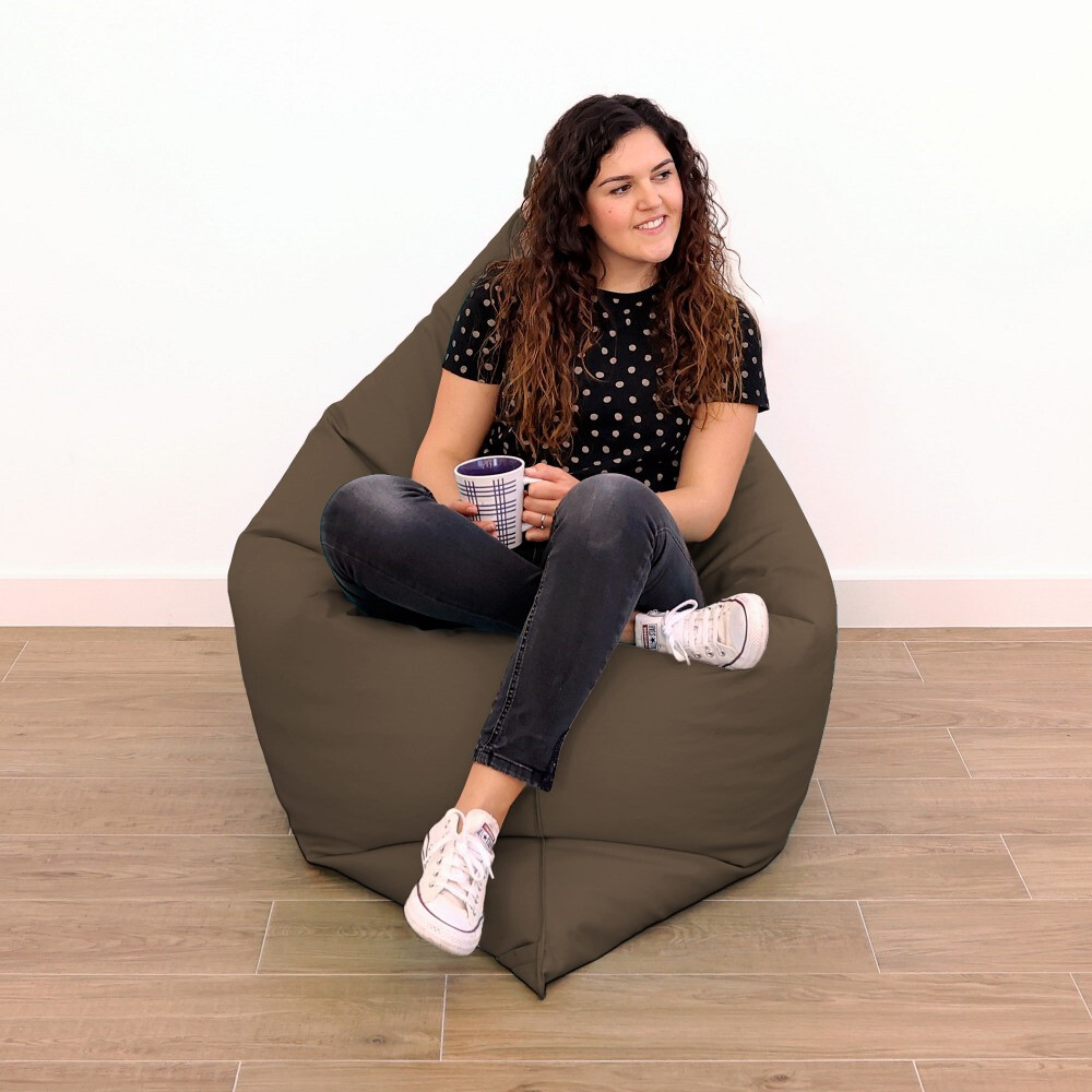 Big Pouf Similpelle Marrone (1)