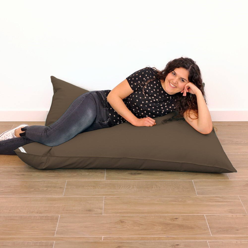 Big Pouf Similpelle Marrone (7)