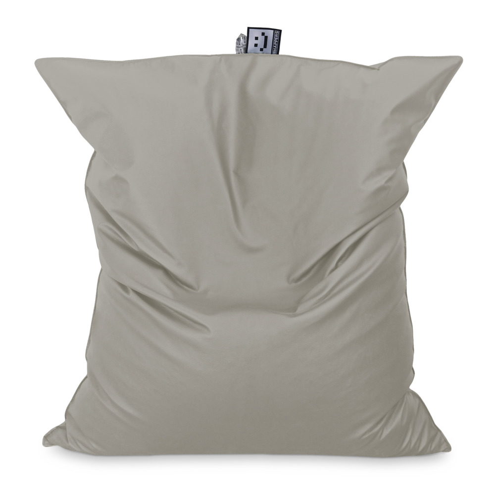 Big Pouf Similpelle per Esterno o Interno Grigio Chiaro ()