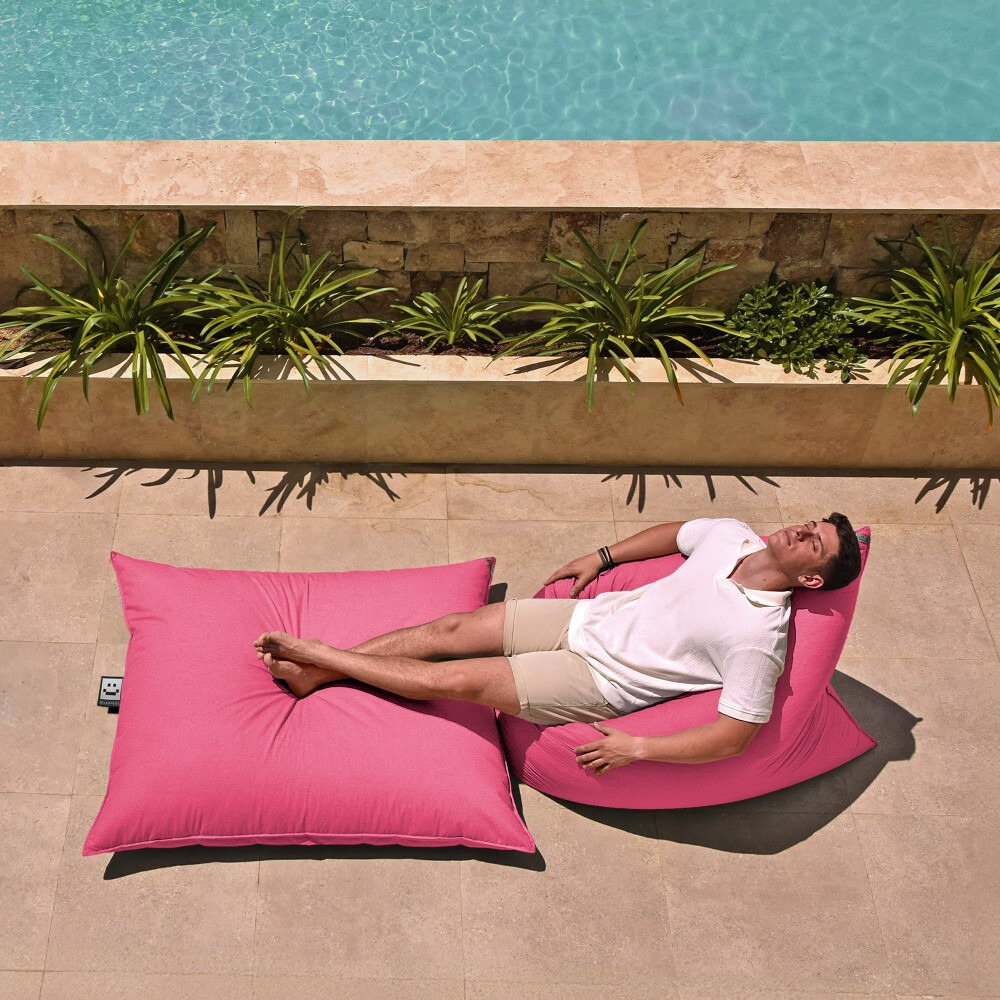 Big Pouf Similpelle per Esterno o Interno Rosa (5)