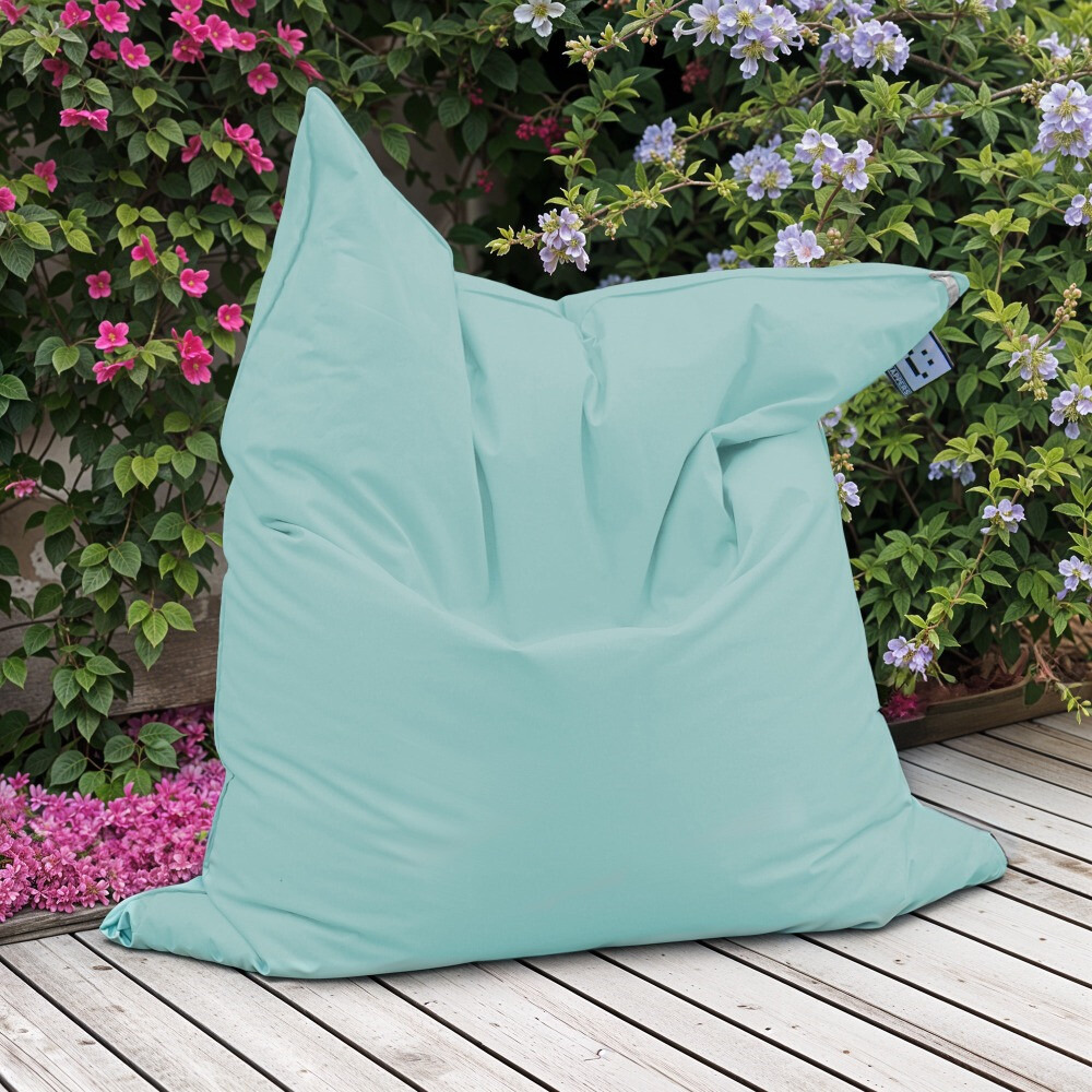Big Pouf Similpelle per Esterno o Interno Cielo Blu (6)