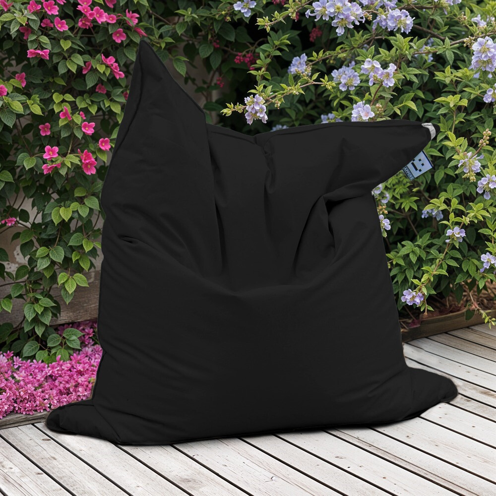 Big Pouf Similpelle per Esterno o Interno Nero (6)