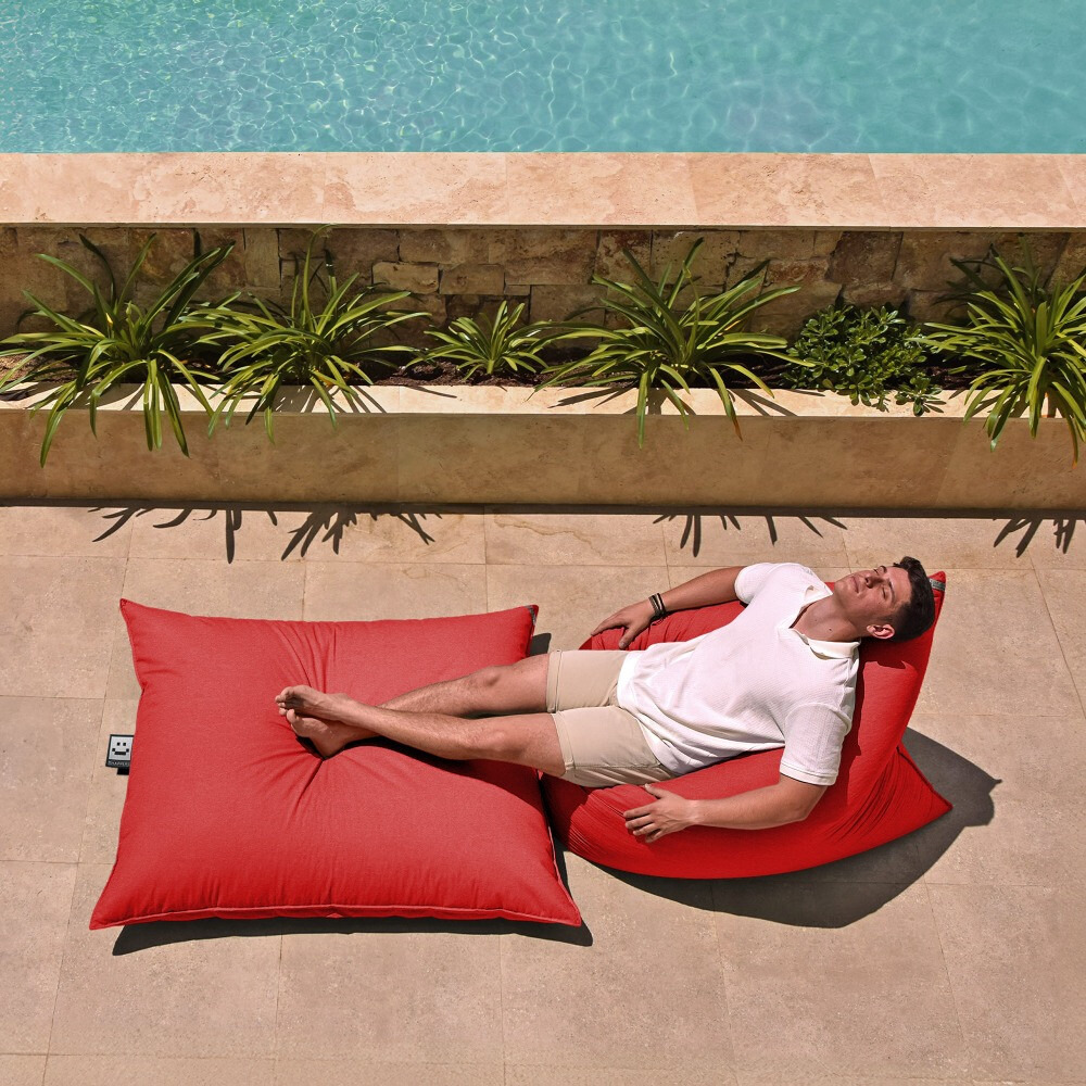 Big Pouf Similpelle per Esterno o Interno Rosso (5)