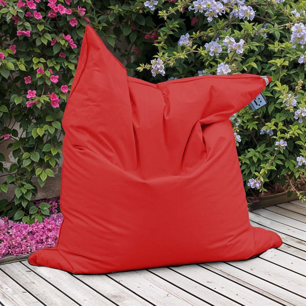Big Pouf Similpelle per Esterno o Interno Rosso (6)