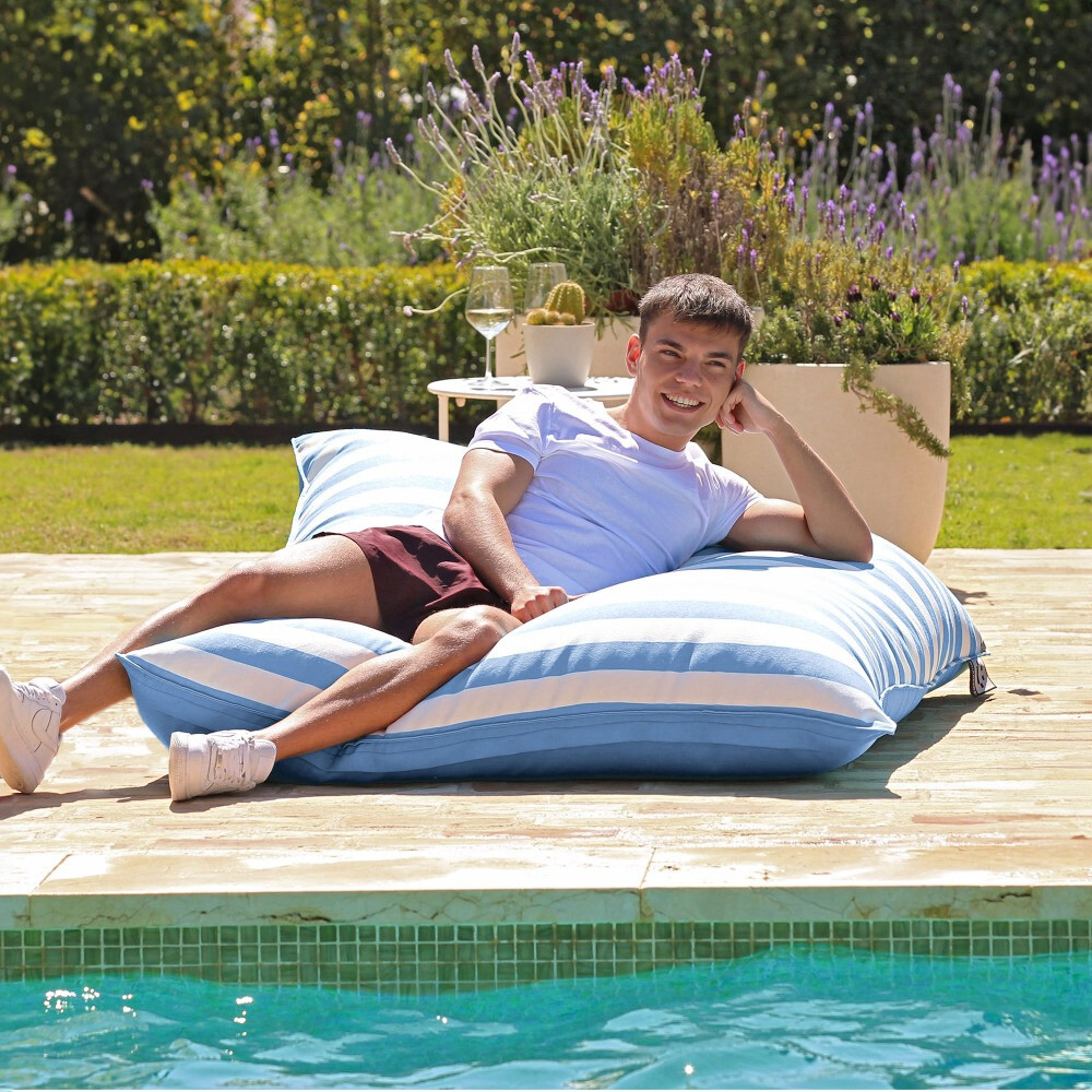 Big Pouf Toldotex Cielo blu per uso interno o esterno (1)