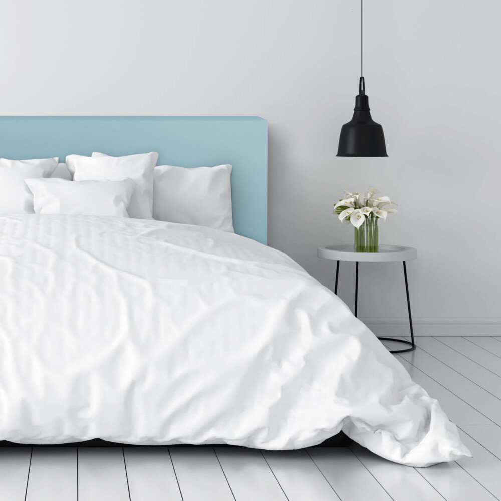Cabecero de Cama Azul Cielo Tapizado ()