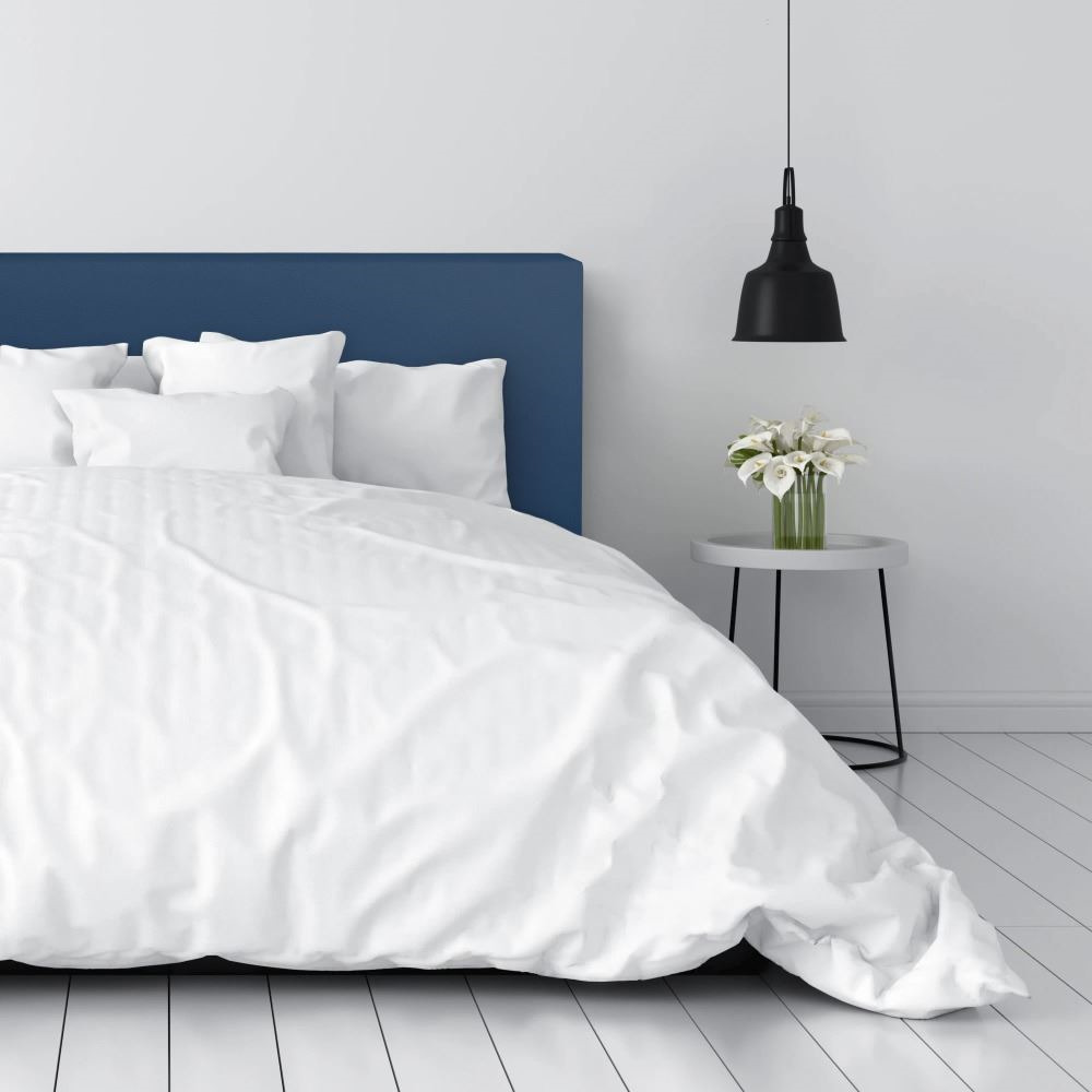 Cabecero de Cama Azul Tapizado ()