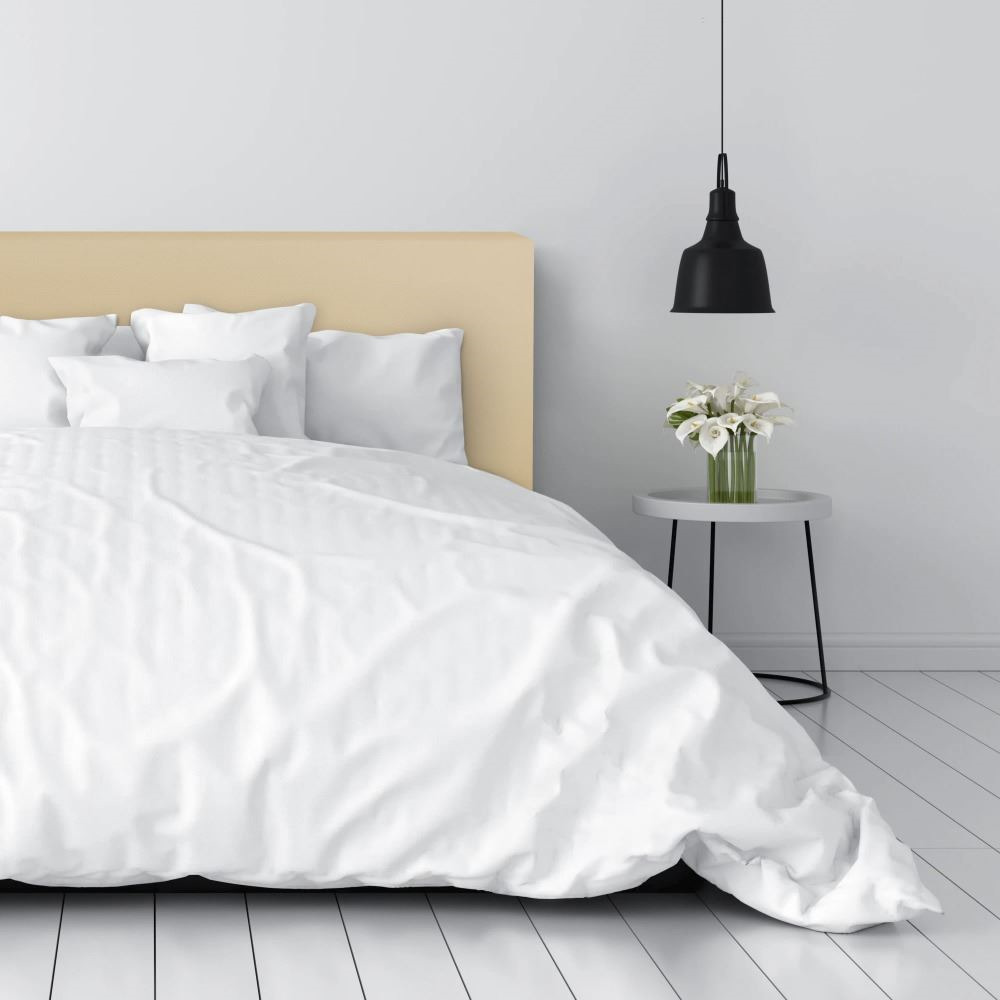 Cabecero de Cama Beige Tapizado ()