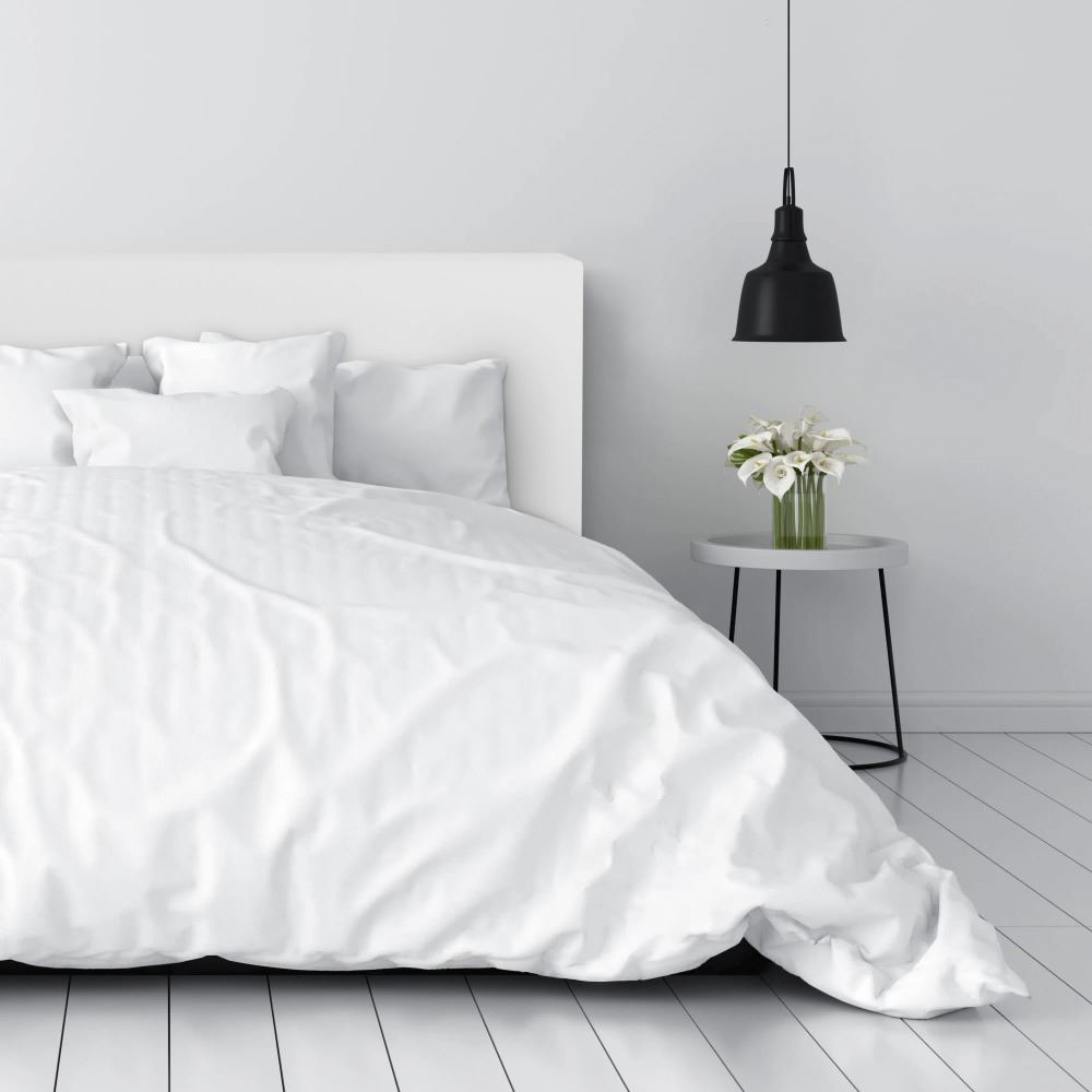 Cabecero de Cama Blanco Tapizado ()