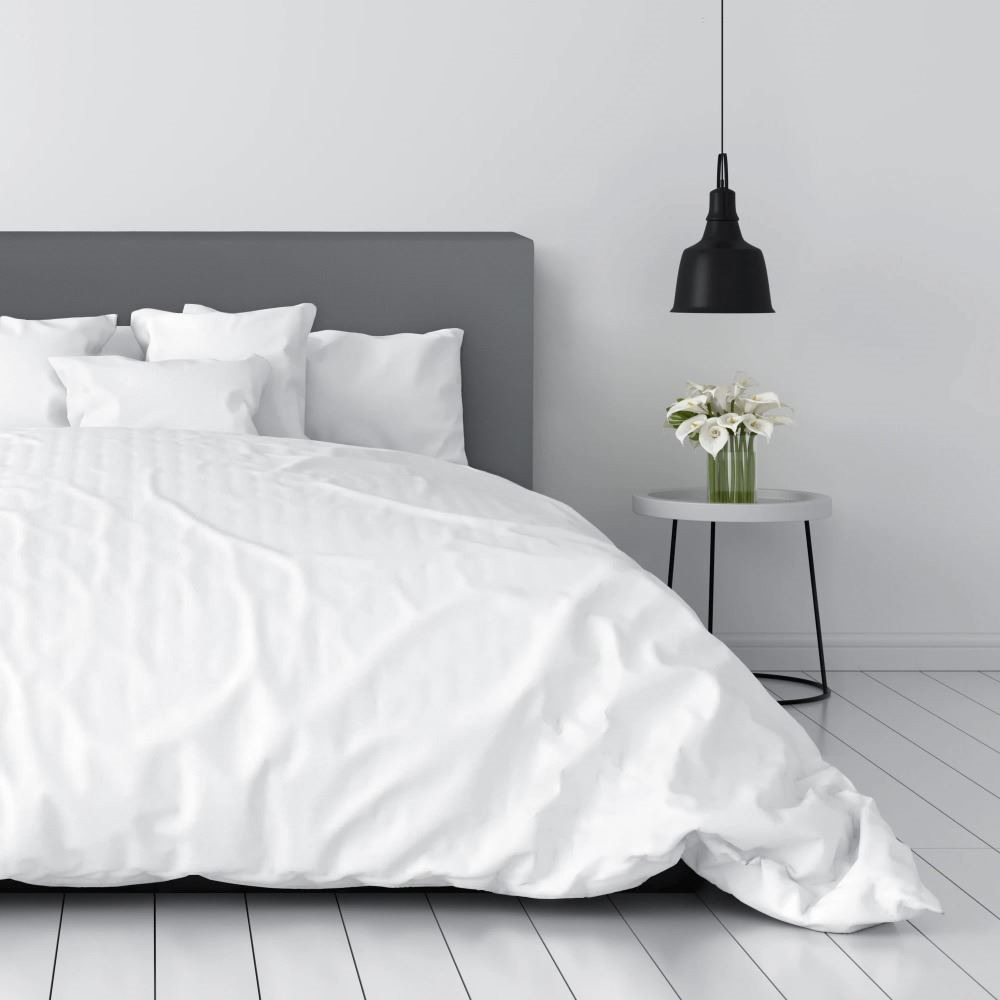 Cabecero de Cama Gris Tapizado ()