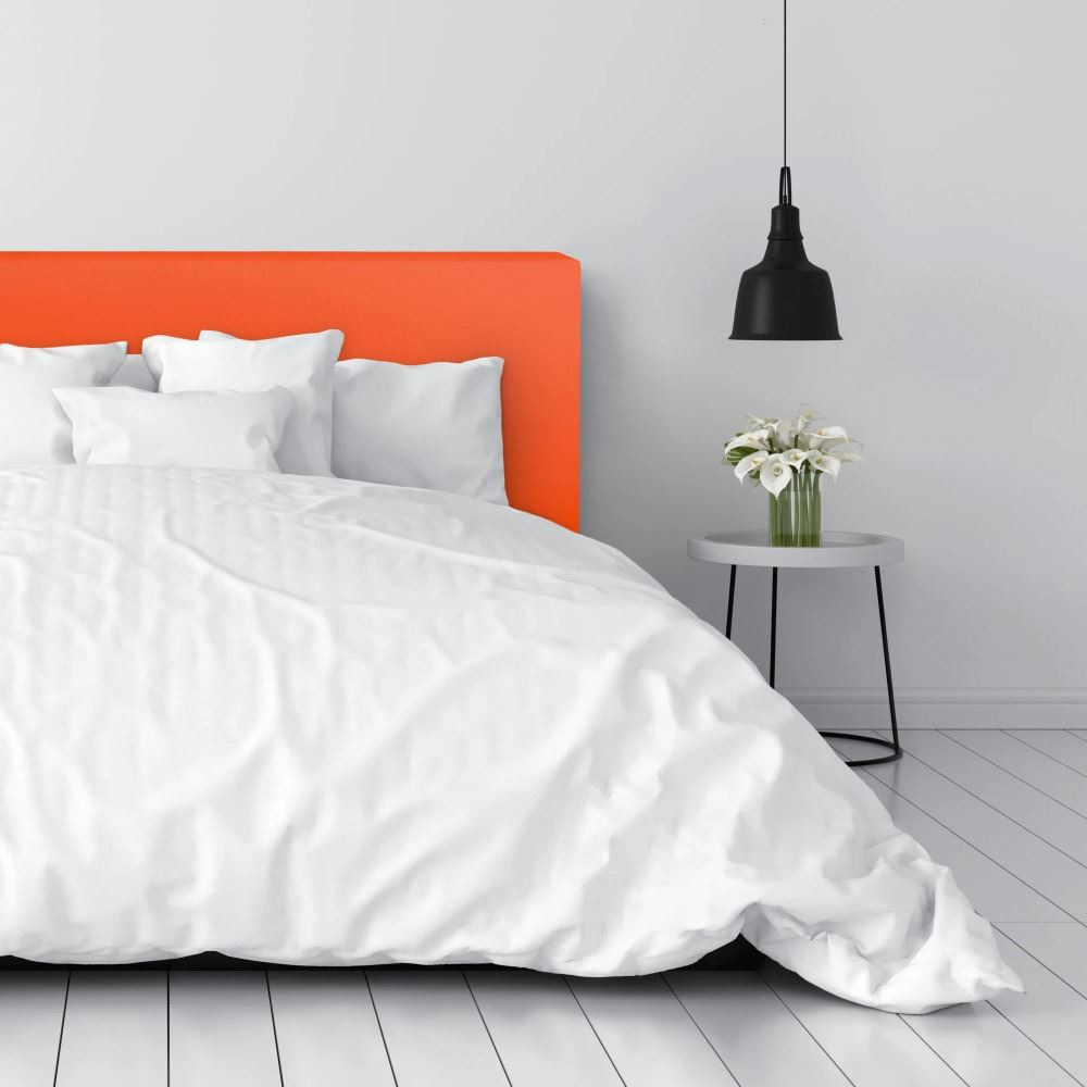 Cabecero de Cama Naranja Tapizado ()