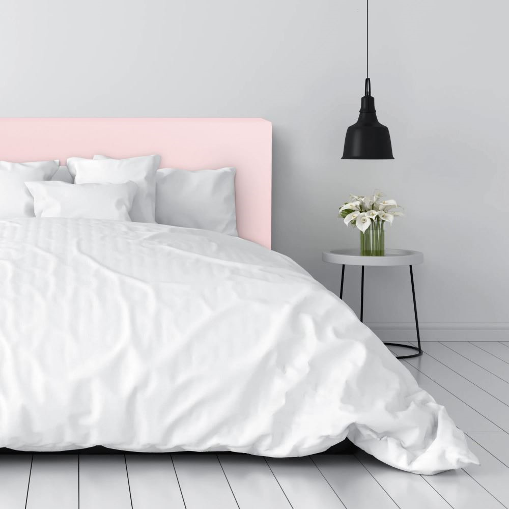 Cabecero de Cama Rosa Tapizado ()