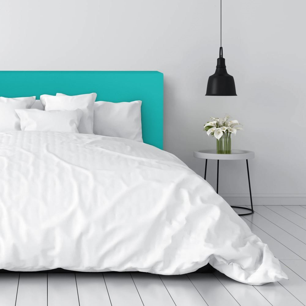 Cabecero de Cama Turquesa Tapizado ()