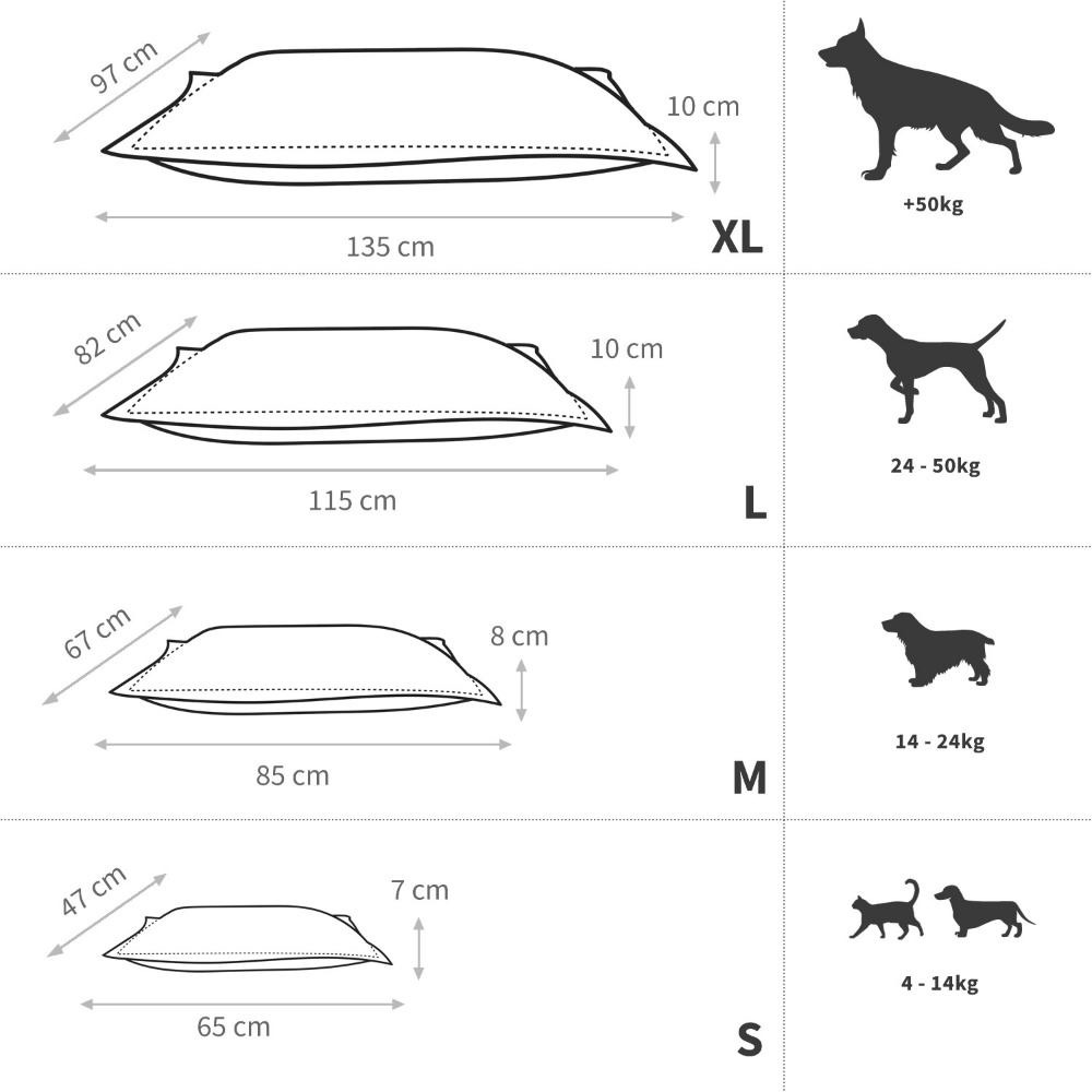 Cama para Perros Grandes, Tejido Aquaclean y Antimanchas en Color Gris. (5)