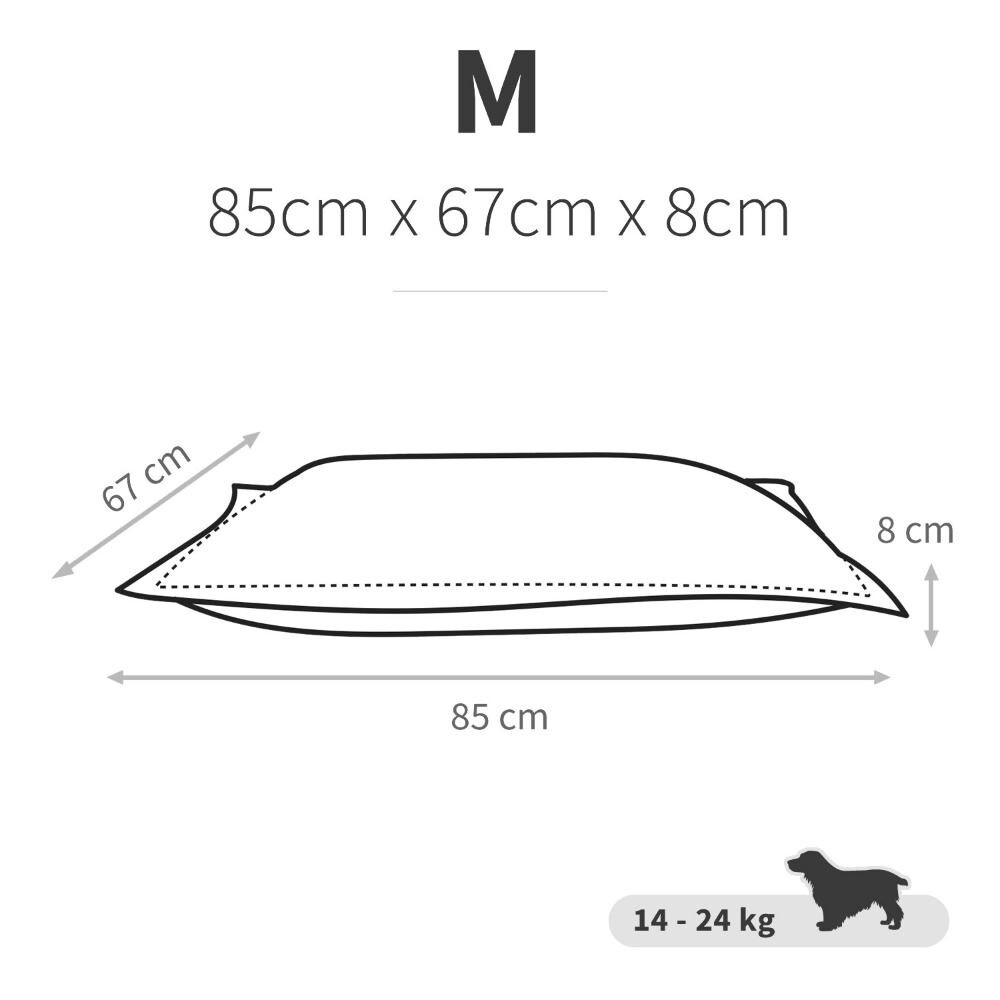 Cama para Perros Grandes, Tejido Aquaclean y Antimanchas en Color Gris. (1)