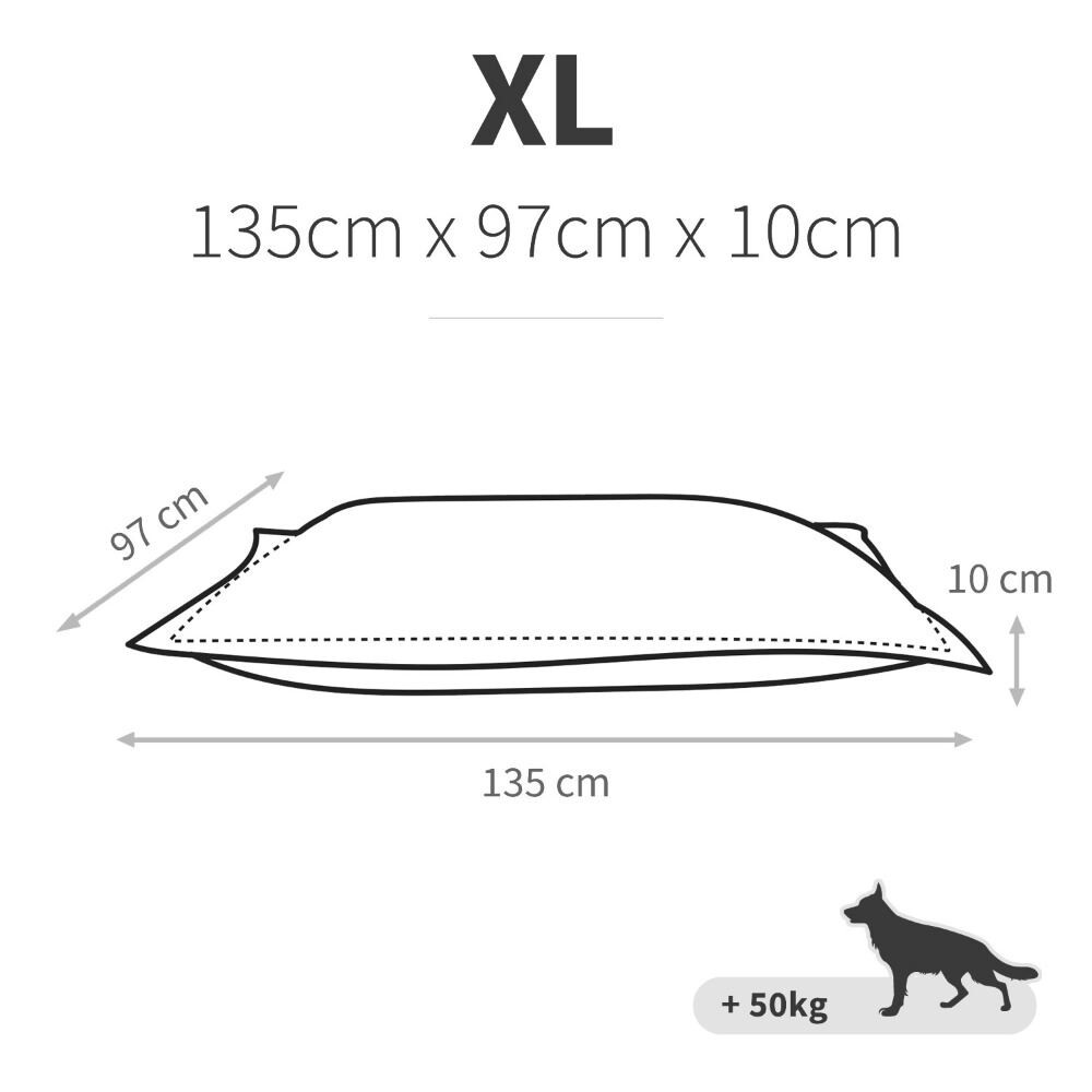 Cama para Perros Grandes, Tejido Aquaclean y Antimanchas en Color Gris. (1)