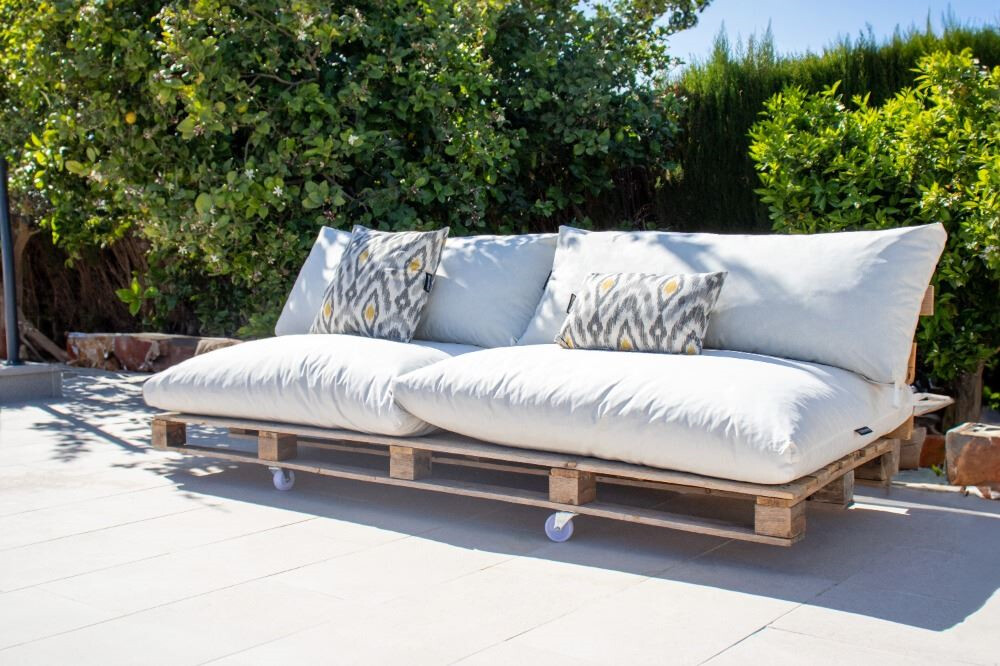 Cuscino Decorativo Esterno Etnico Naylim Senape/Grigio (2)