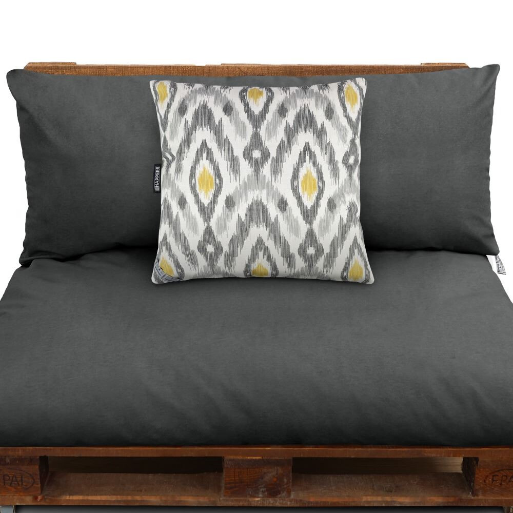 Cuscino Decorativo Esterno Etnico Naylim Senape/Grigio (5)