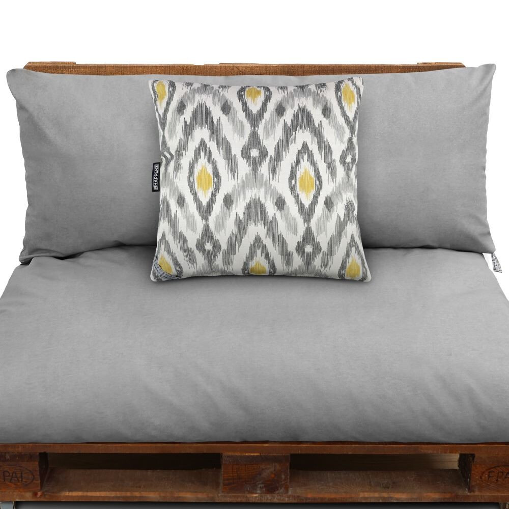 Cuscino Decorativo Esterno Etnico Naylim Senape/Grigio (6)