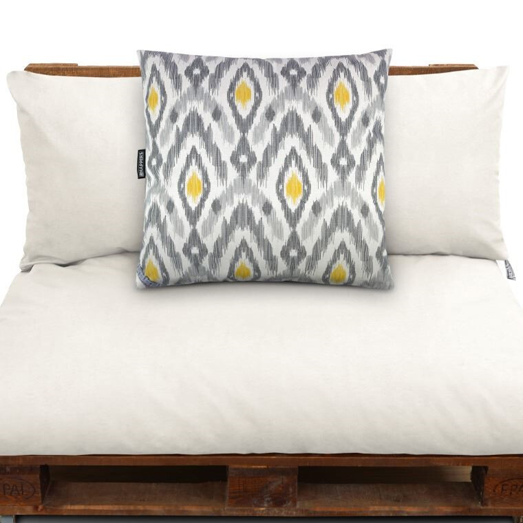 Cuscino Decorativo Esterno Etnico Naylim Senape/Grigio (4)
