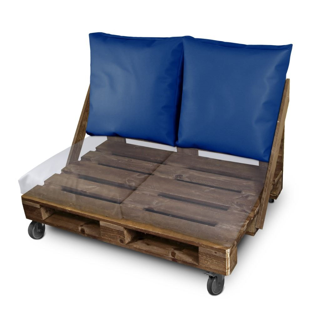 Cuscino multiuso da terra o schienale o sedile per pallet all'aperto Blu Happers (4)
