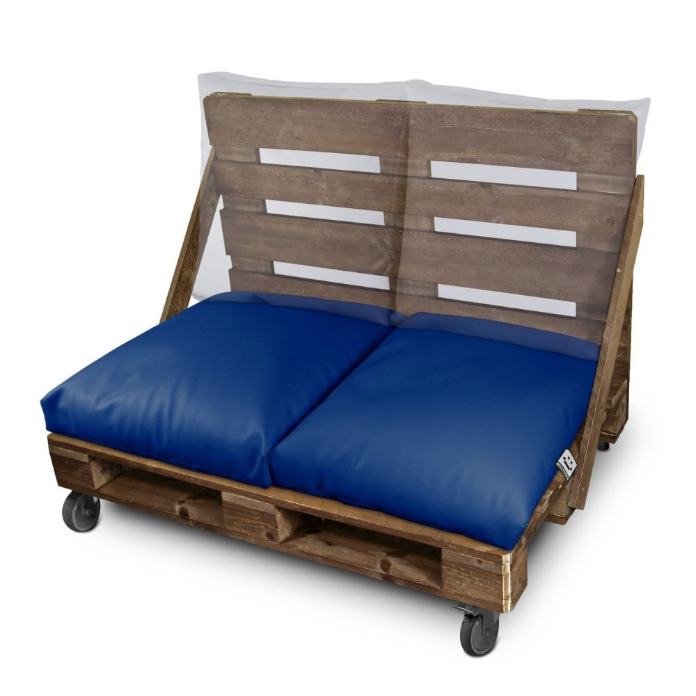 Cuscino multiuso da terra o schienale o sedile per pallet all'aperto Blu Happers (5)