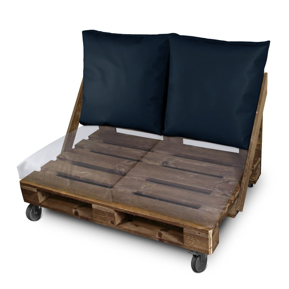 Cuscino multiuso da terra o schienale o sedile per pallet all'aperto Blu scuro Happers (4)