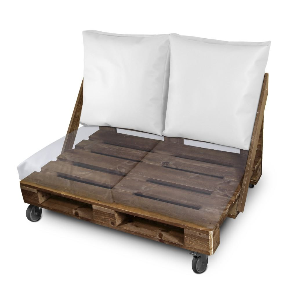 Cuscino multiuso da terra o schienale o sedile per pallet all'aperto Bianco Happers (4)