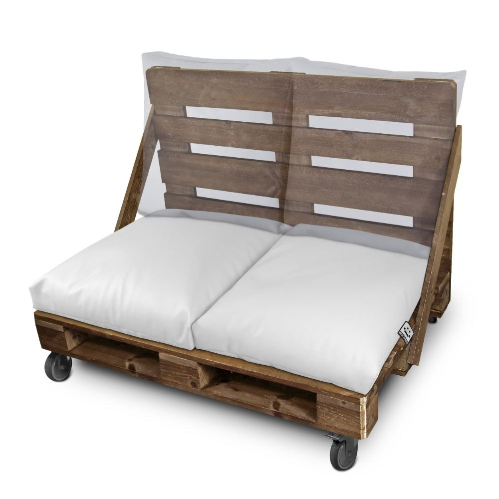 Cuscino multiuso da terra o schienale o sedile per pallet all'aperto Bianco Happers (5)