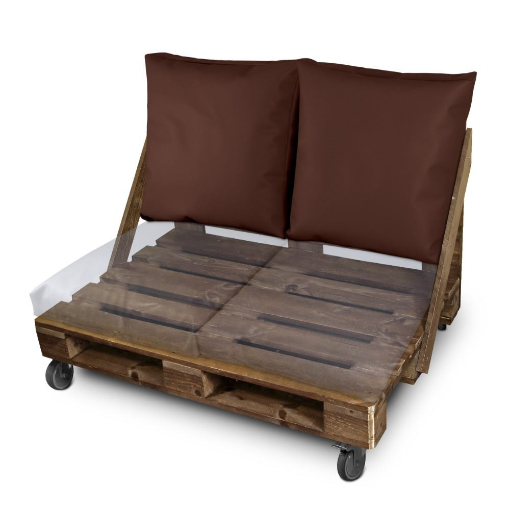 Cuscino multiuso da terra o schienale o sedile per pallet all'aperto Marrone Happers (4)