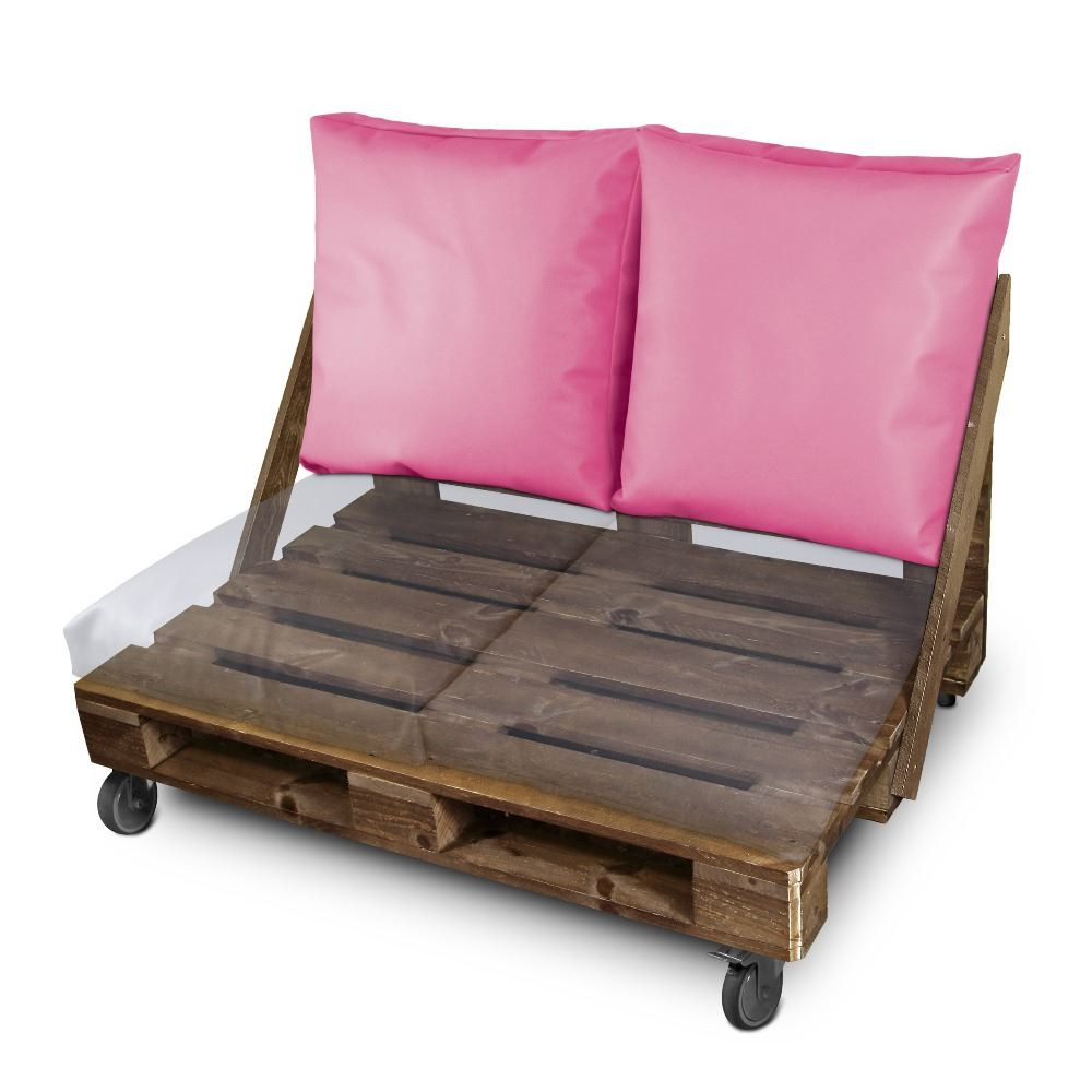 Cuscino multiuso da terra o schienale o sedile per pallet all'aperto Rosa Happers (4)