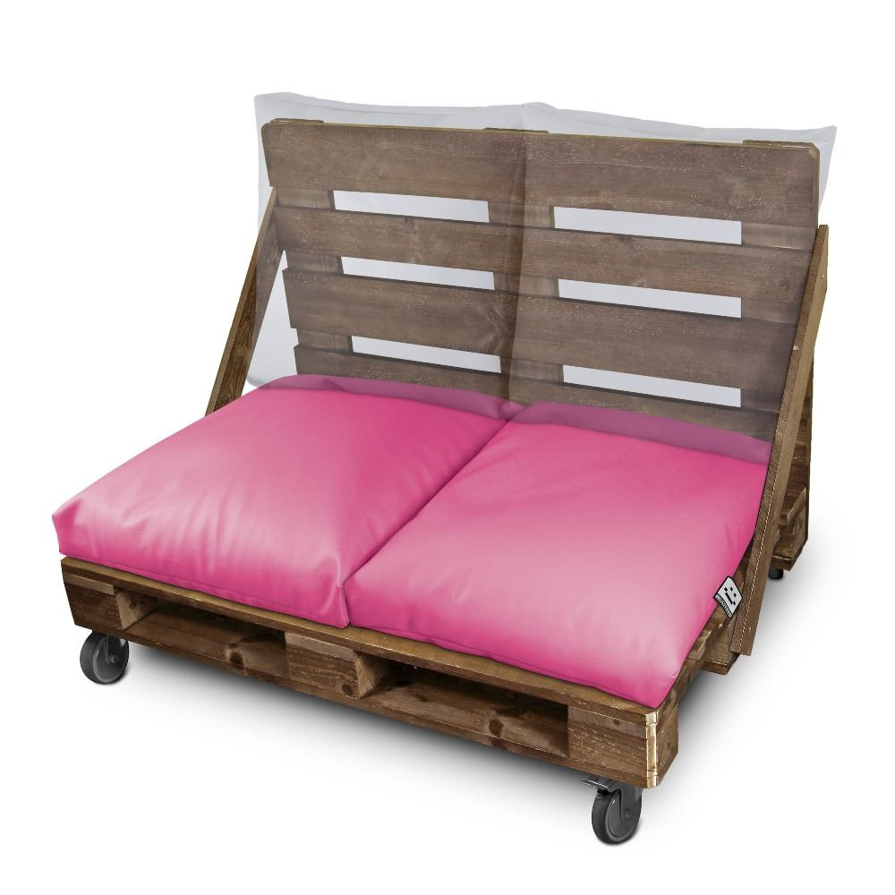 Cuscino multiuso da terra o schienale o sedile per pallet all'aperto Rosa Happers (5)