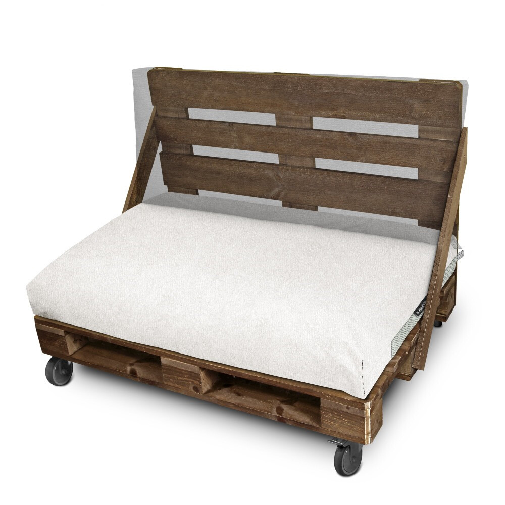 Cuscino per pallet in Similpelle da Esterno Patagonia Bianco (2)