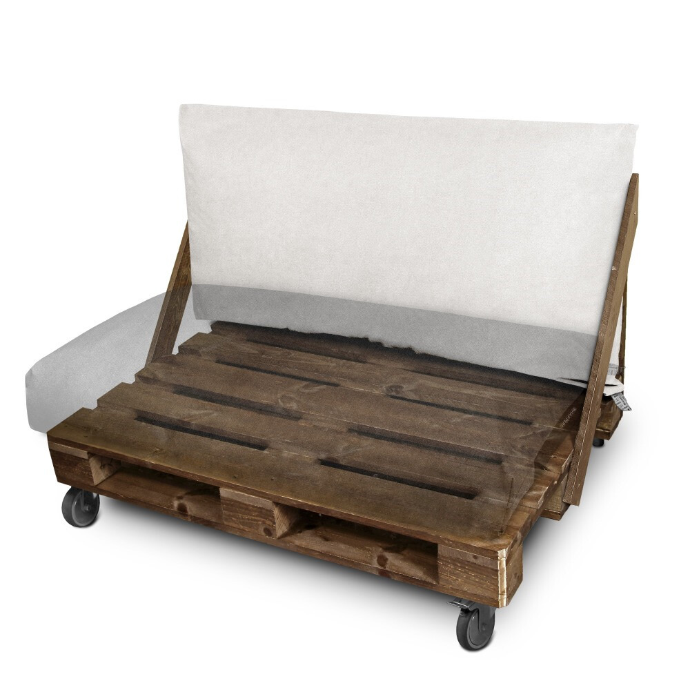 Cuscino per pallet in Similpelle da Esterno Patagonia Bianco (3)
