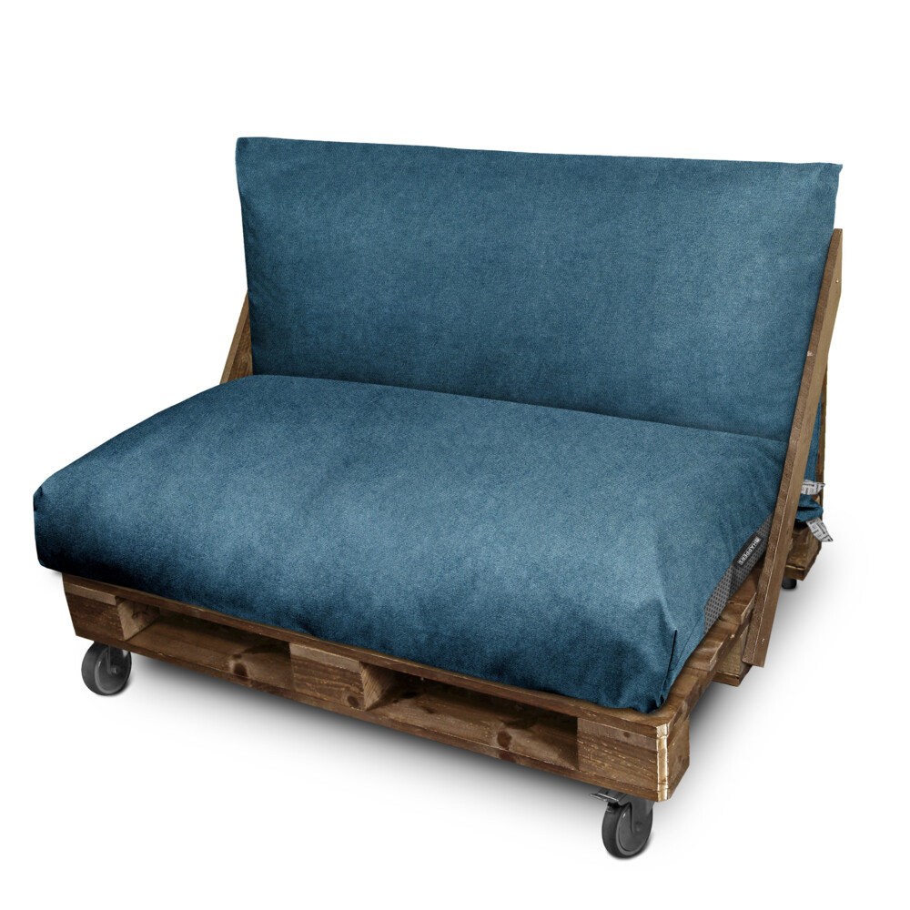 Cuscino per pallet in Similpelle da Esterno Patagonia Blu ()