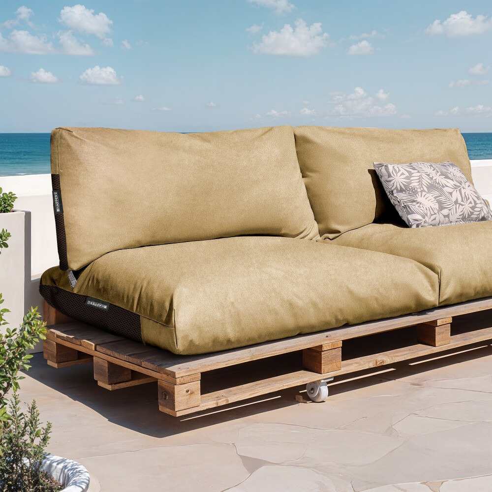 Cuscino per pallet in Similpelle da Esterno Patagonia Beige (2)