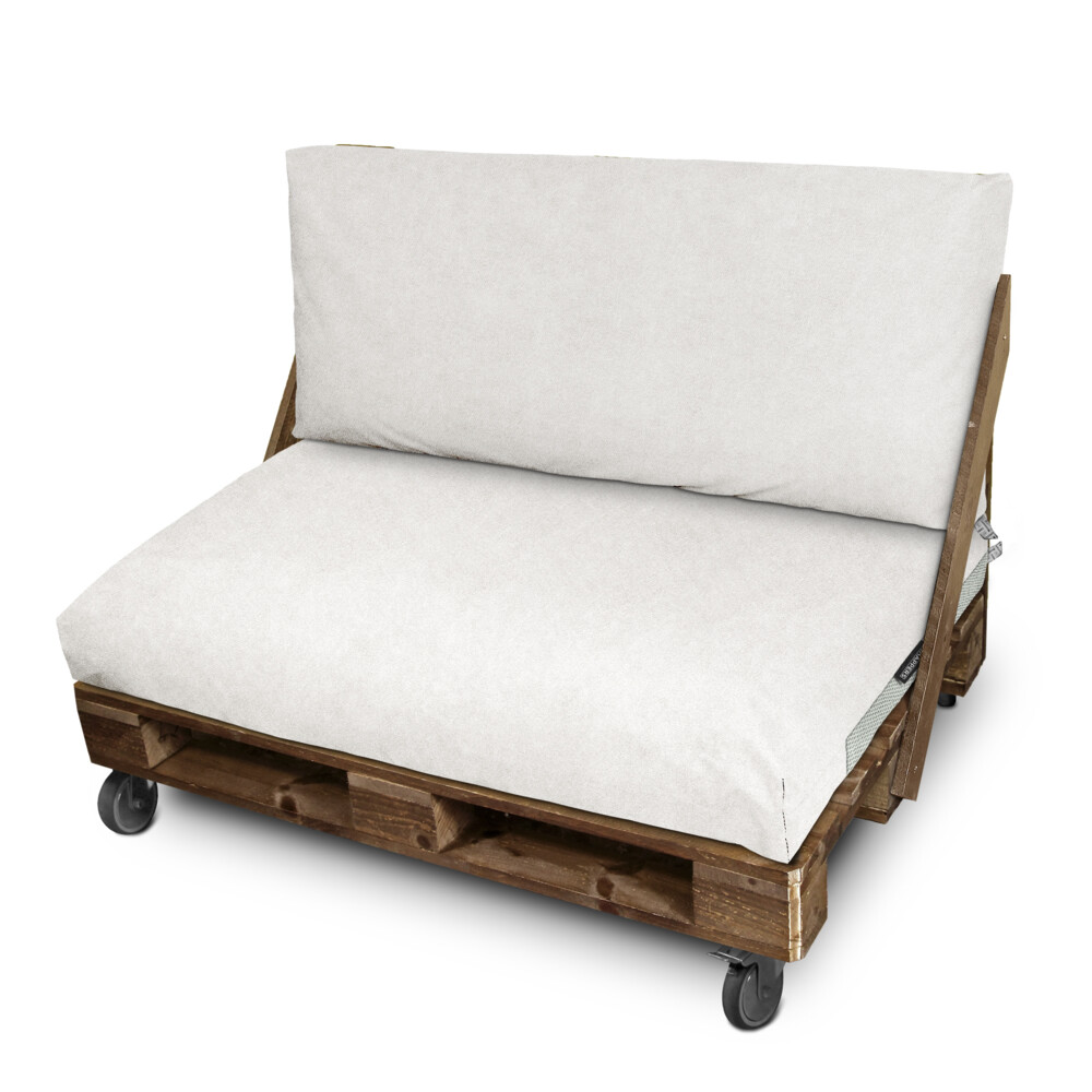 Cuscino per pallet in Similpelle da Esterno Patagonia Bianco ()