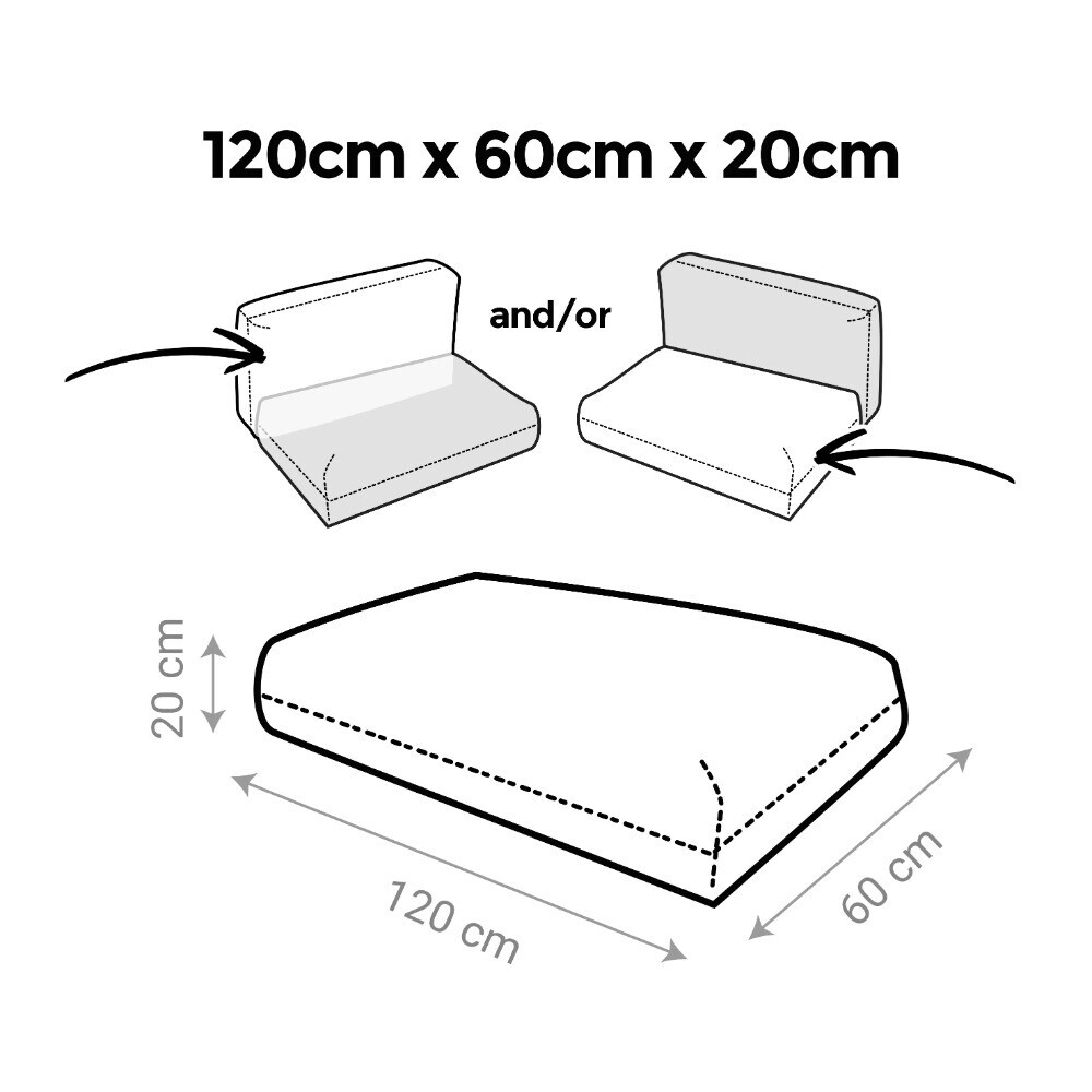 Cuscino per pallet in Similpelle da Esterno Patagonia Grigio (7)