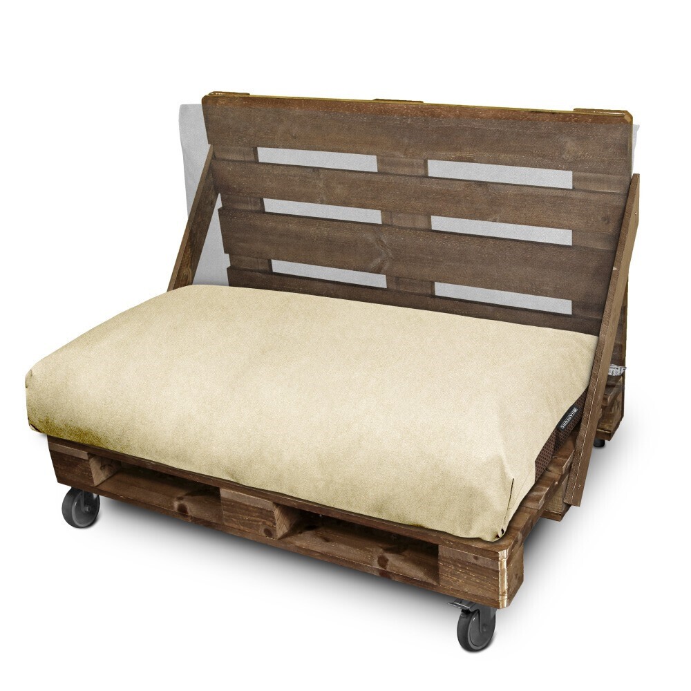 Cuscino per pallet in Similpelle da Esterno Patagonia Avorio (2)