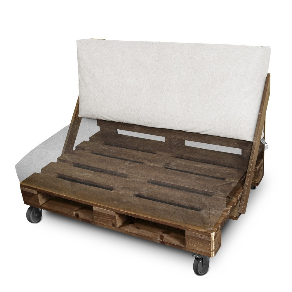 Cuscino per pallet in Similpelle da Esterno Patagonia Bianco (2)